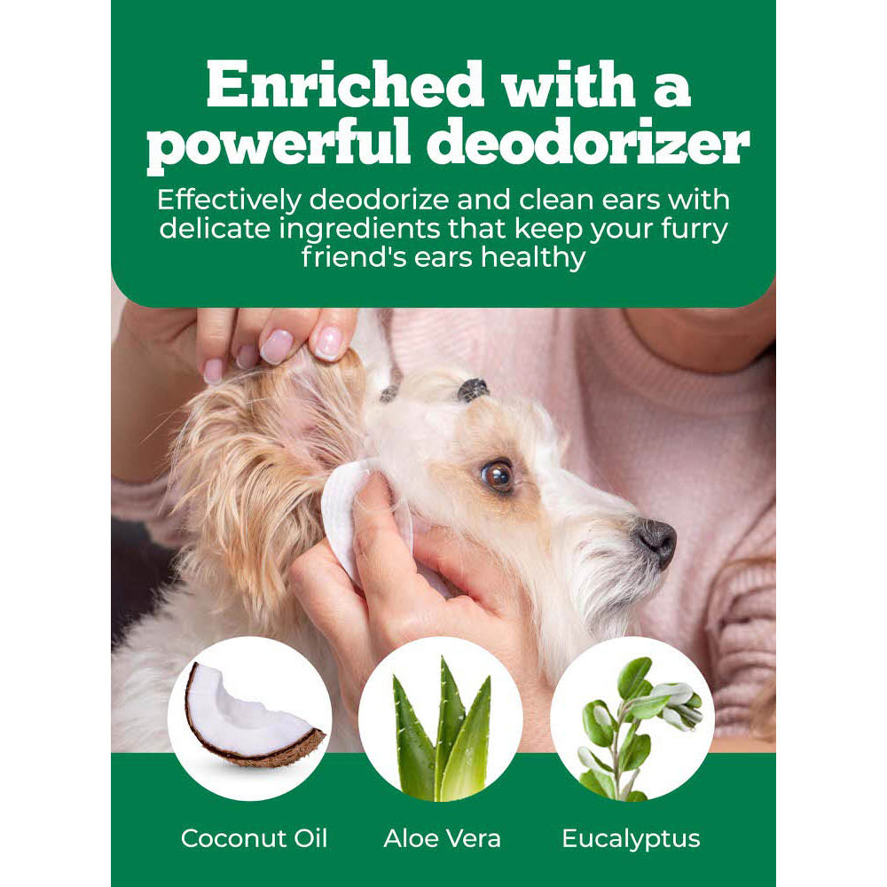 Pet Ear Wipes for Dogs & Puppies